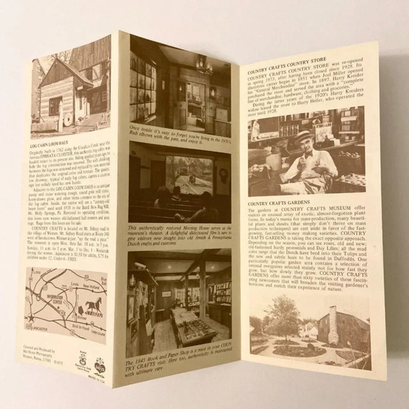 Vintage Folk Craft  Museum Pennsylvania Dutch Gallery Travel Brochure Americana - Picture 8 of 12